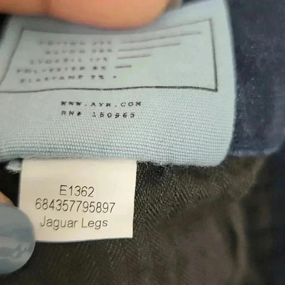 AYR Hi-Rise Skinny Jeans High Rise Stretch Jaguar Legs Dark - Picture 12 of 15